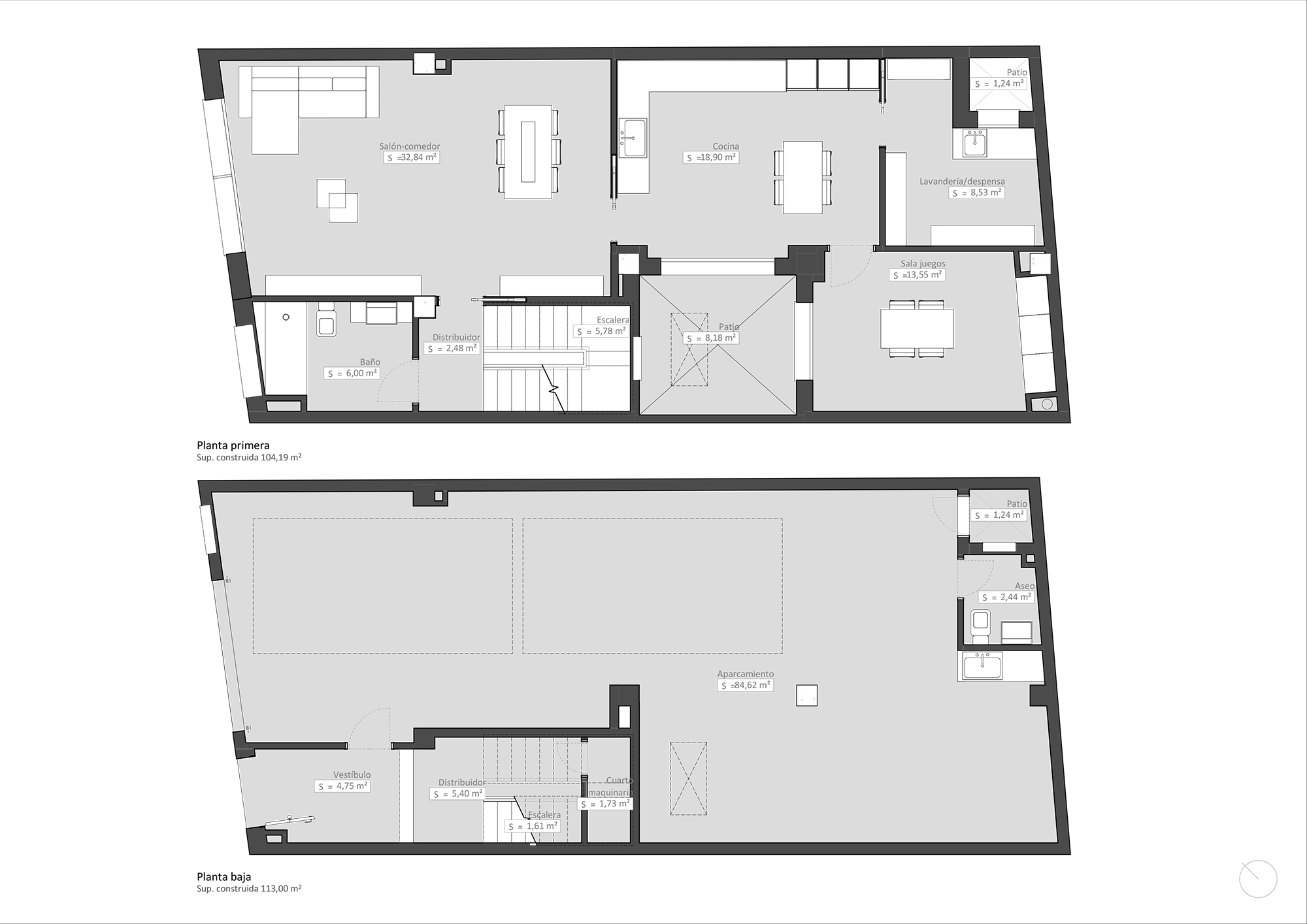 esvibar arquitectos planos grey crest diseño proyecto reforma planta
