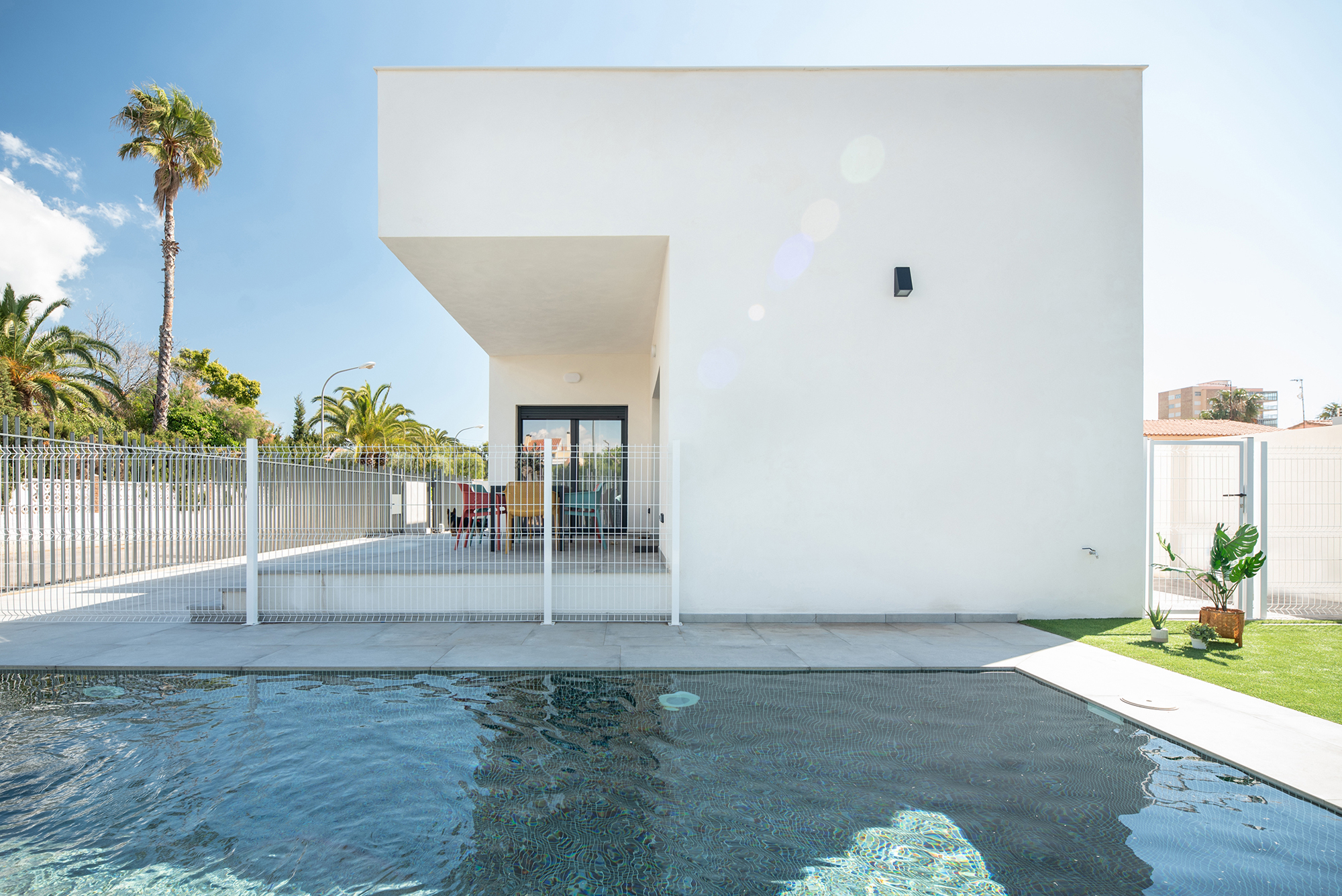 Villa Luca plano planta esvibar arquitectes proyecto obra nueva piscina