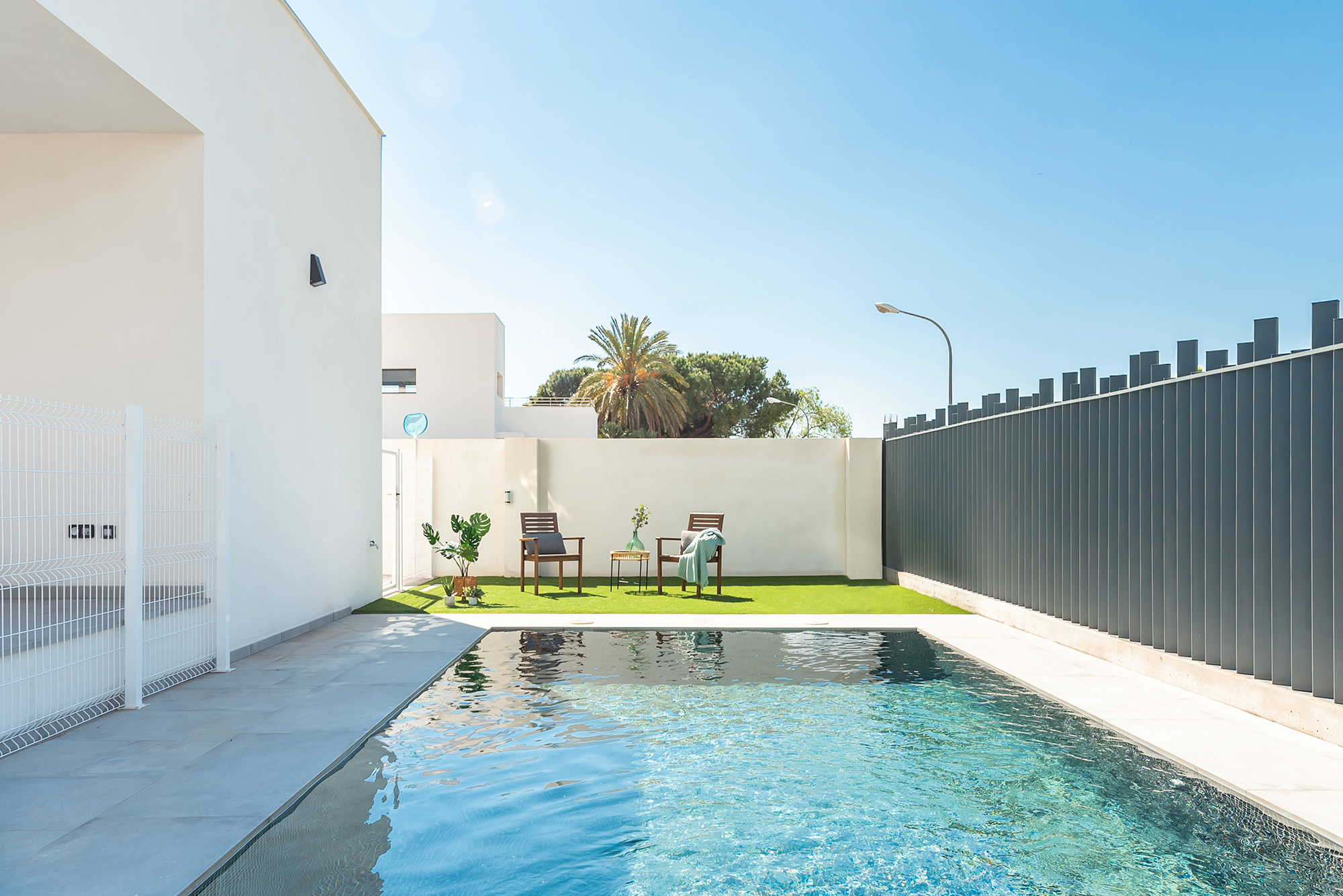 Villa Luca plano planta esvibar arquitectes proyecto obra nueva piscina