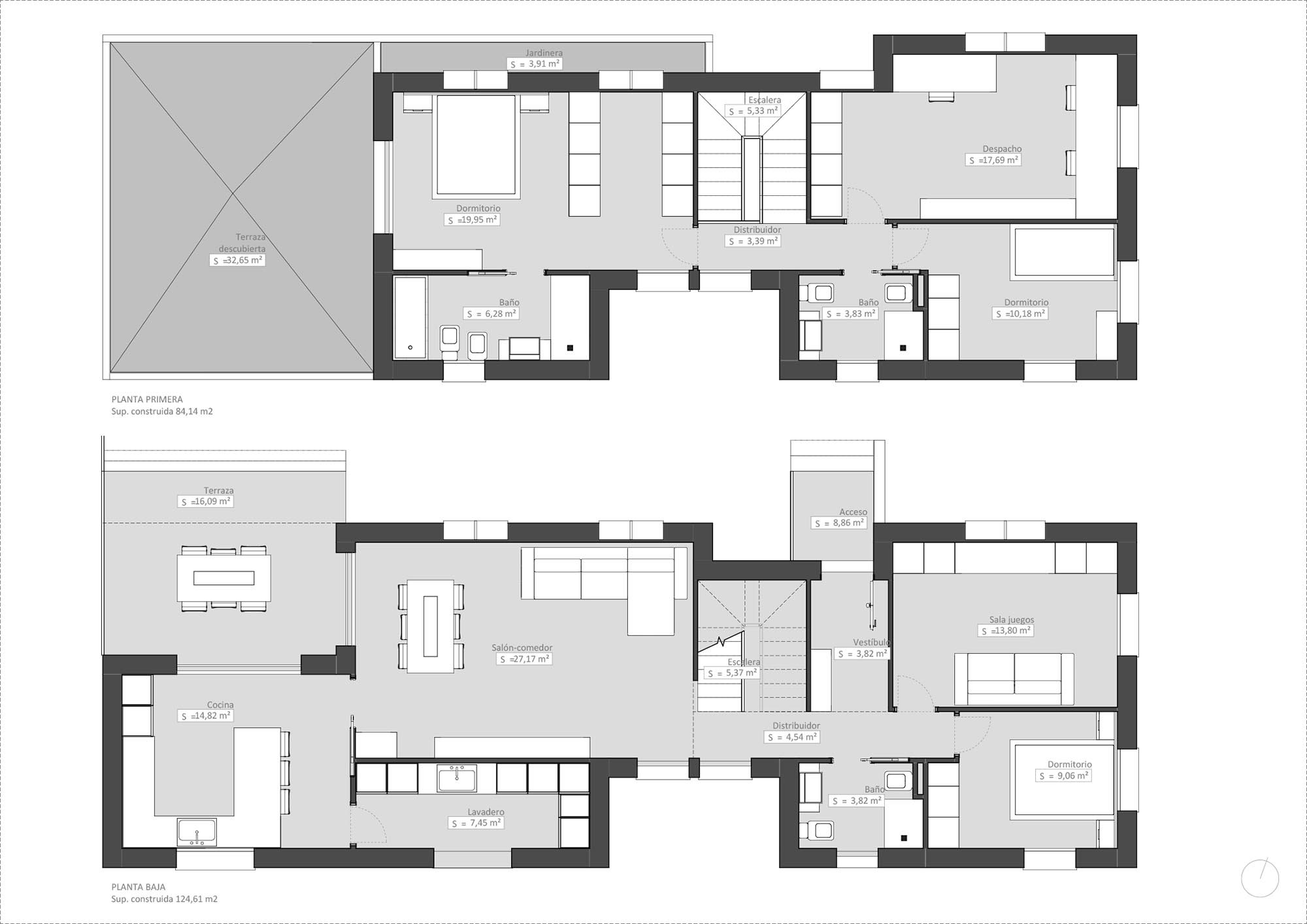 Villa Luca plano planta esvibar arquitectes proyecto obra nueva