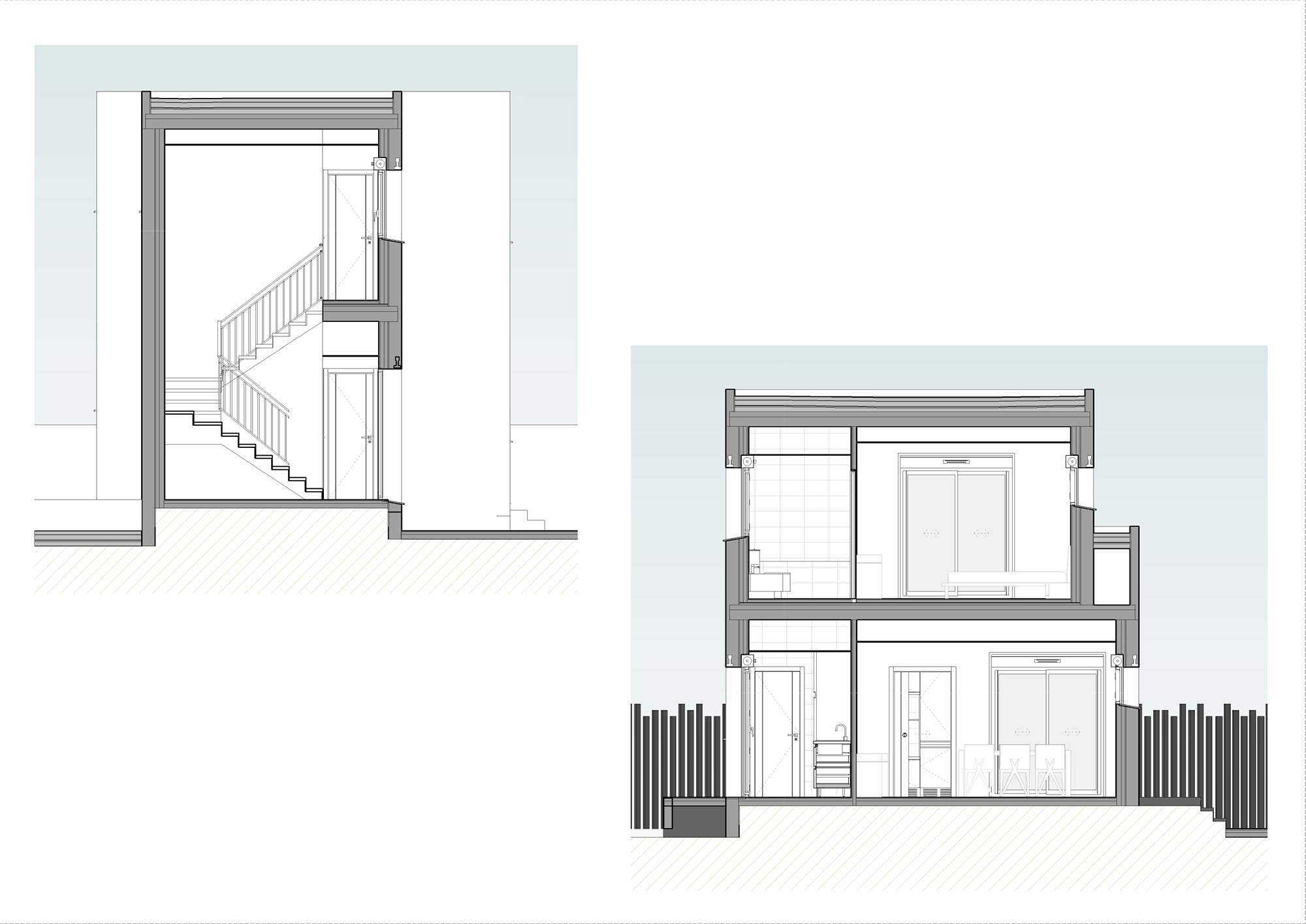 Villa Luca plano planta esvibar arquitectes proyecto obra nueva secciones
